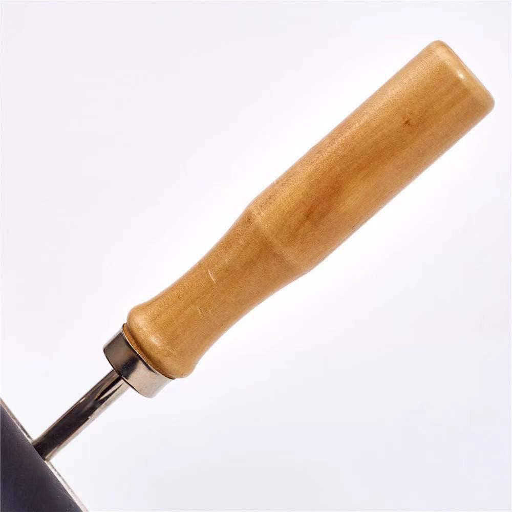 10cm Wooden Handle Rubber Roller for Linocut and DIY Printmaking with Oil-Based Ink