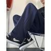 Mens Retro Straight Leg Sweatpants - American Style Loose Casual Pants Fall Striped Micro Elastic