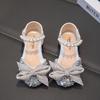 New Children Causal Dance Sandals Girls Rhinestone Flat Sandals Non-slip Fashion Kids Sequins Princess Performance Shoes