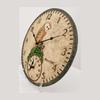 Gartenwanduhr für drinnen/draußen 12 Zoll Vintage Harzuhr mit Thermometer