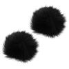 2Pcs Black Outdoor Lapel Microphone Windscreen Wind Muff Furry Cover 1.0cm