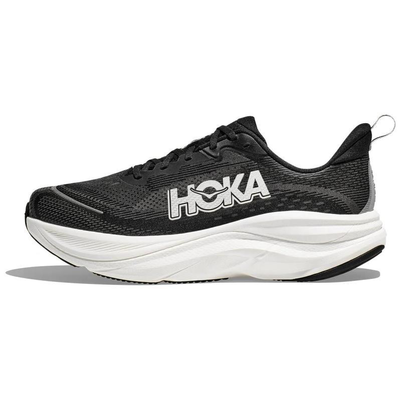 HOKA ONE ONE SKYFLOW Anti Slip Wear Resistant Low Top Running Shoes Men's Black White Sneakers 1155111-bwht