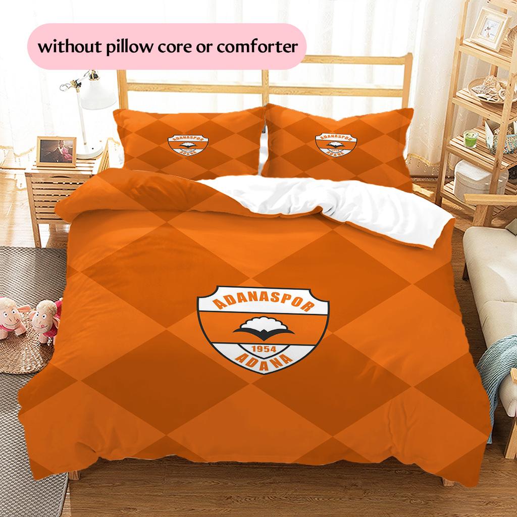 Adana Demirspor Pattern Bedding Quilt Set Home Decoration Gift (1 * duvet cover + 2 * pillowcase without core)
