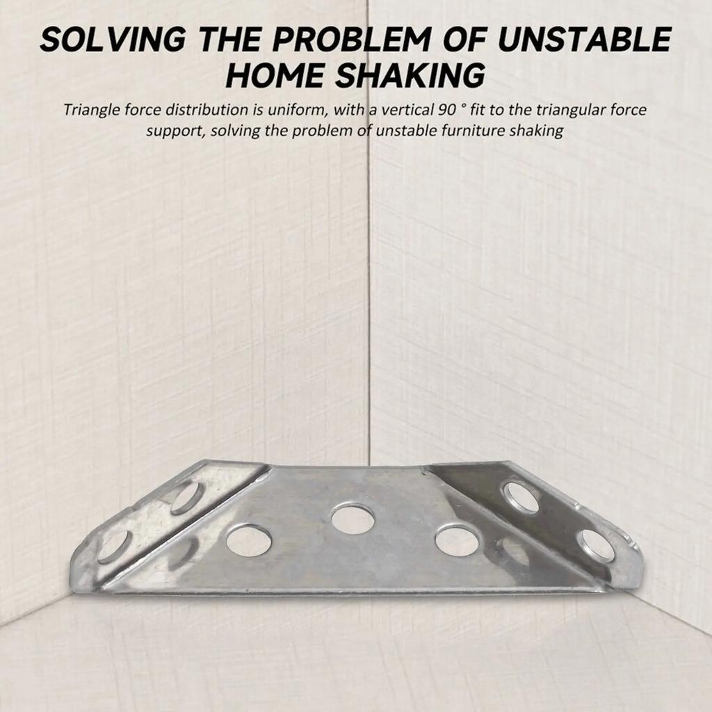 10pcs Furniture Angle Corner Connector Stainless Furniture Angle Shelf Connector Cabinet Support Fixing Frame Corner