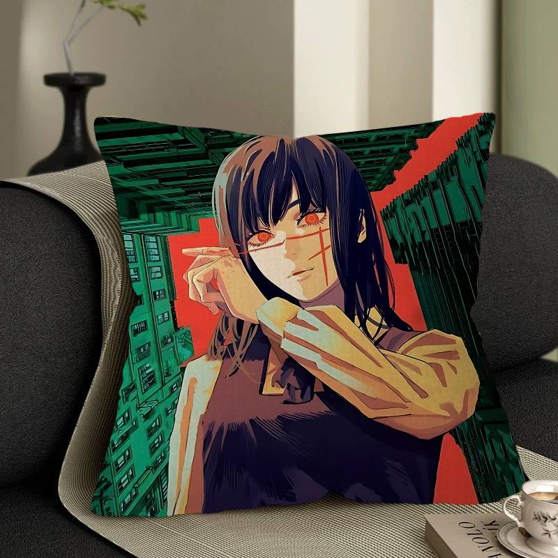 Chainsaw Man Makima Pillow Cover Sofa Cushion Cover Home Room Decoration Children Gift
