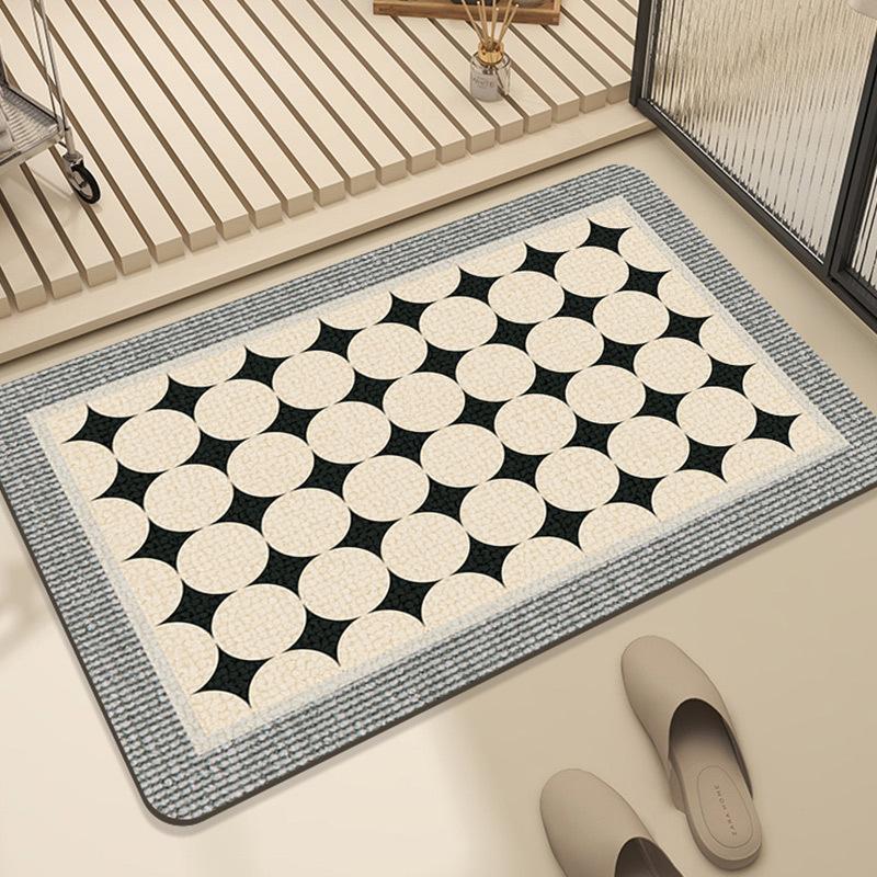 Simple Modern Air-drying and Absorbent Bathroom Floor Mats, Anti-slip Waterproof Carpet Wear-resistant and Dirty-resistant Foot Cushions