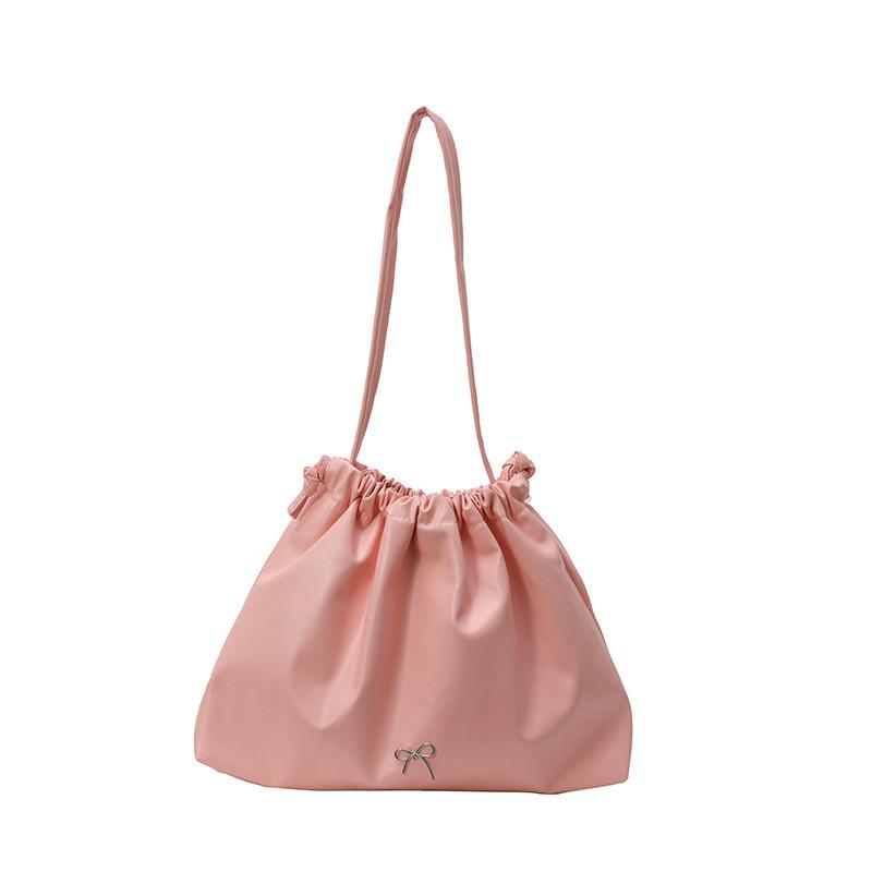 Pu-Ziehbeutel für Damen, große Kapazität, urbaner Freizeitstil mit genähtem Detail