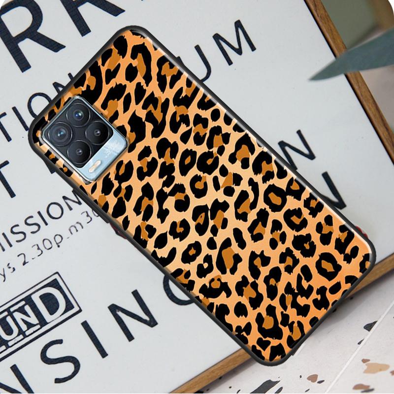 Leopard Print Black Cheetah Pattern For OnePlus 9 Pro 8T 9R Nord 2 Phone Case For Realme 6 7 8 Pro 8i GT Master GT Neo 2 C21