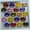 Natural Mixed Color Sapphire Loose Gemstone 15 Pcs 7x5 Mm Lot Oval Cut -W September Birthstone Gift