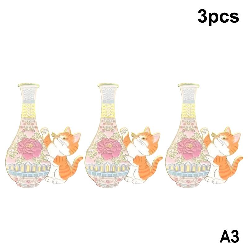 Colorful Acrylic Mini Vase Fridge Magnet Cat Whiskers Collection Ornaments Cat Hair Display Home Office Decor Party Gift
