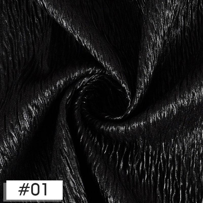 100x150cm Chic Wrinkled Design Fabric Crepe Texture Pleated Fabric For DIY Sewing Costume Car Curtain Background Decoration