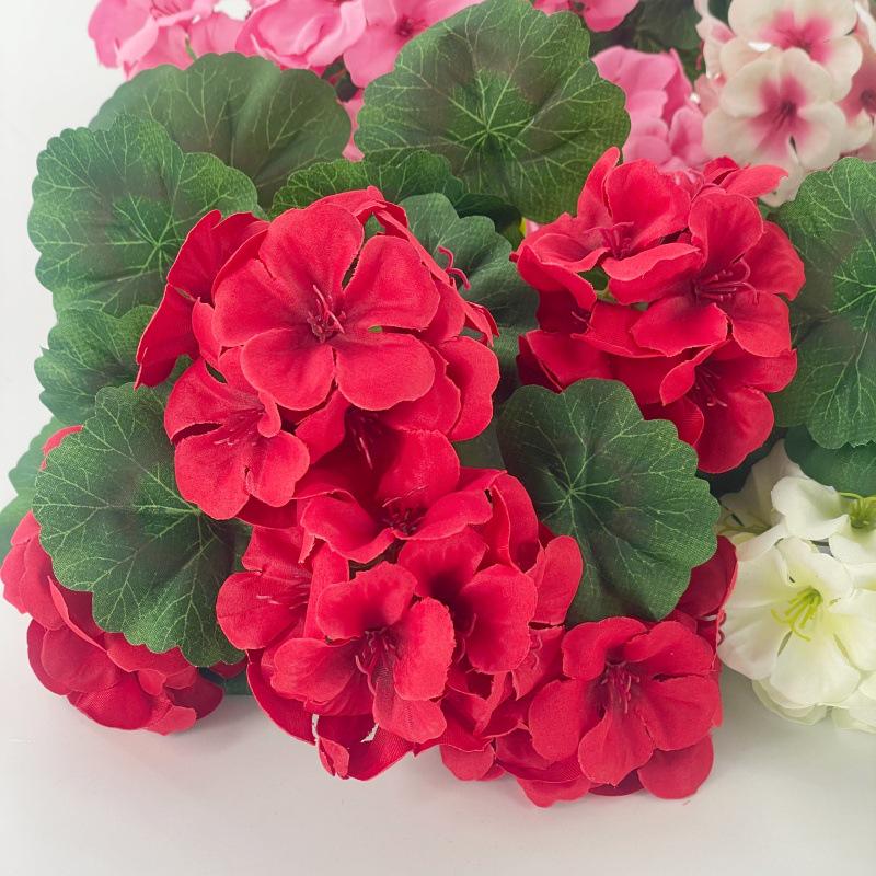 High-Quality Artificial Geranium & Begonia Flowers for Home & Outdoor Decor