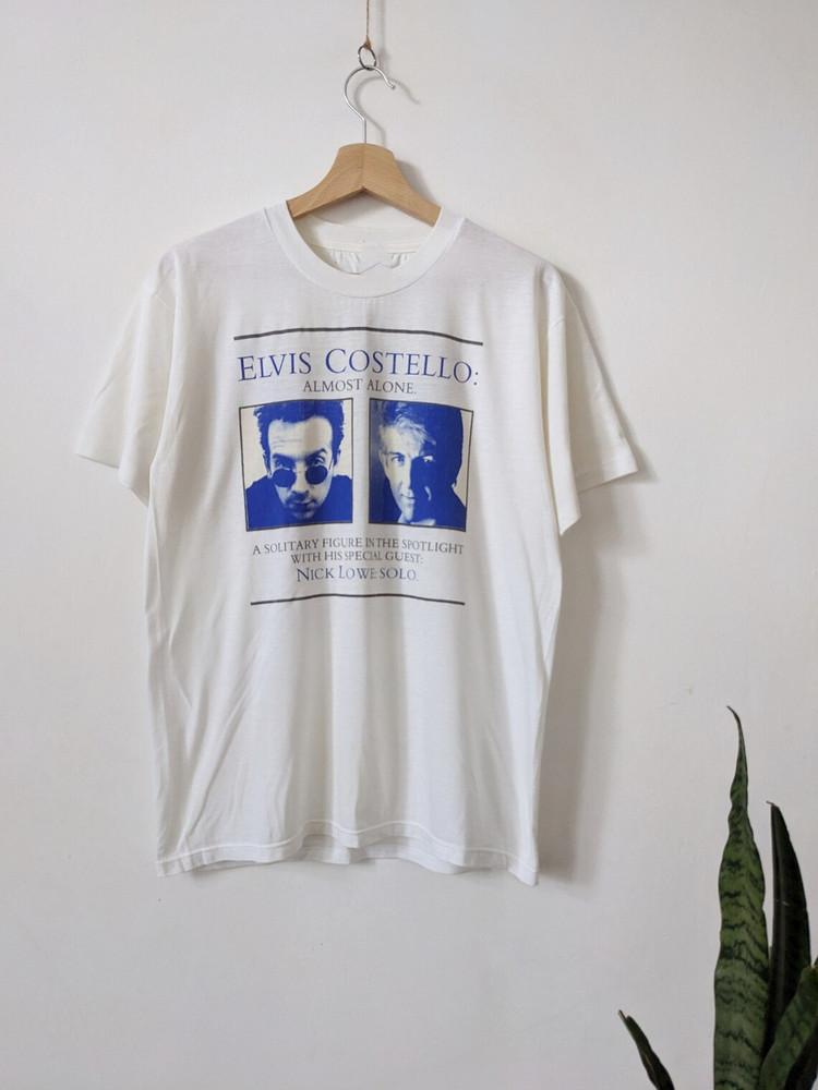 Элвис Костелло Ник Лоу SPTKE Тур Полноразмерная S-5XL SS1164 Унисекс Футболка XL