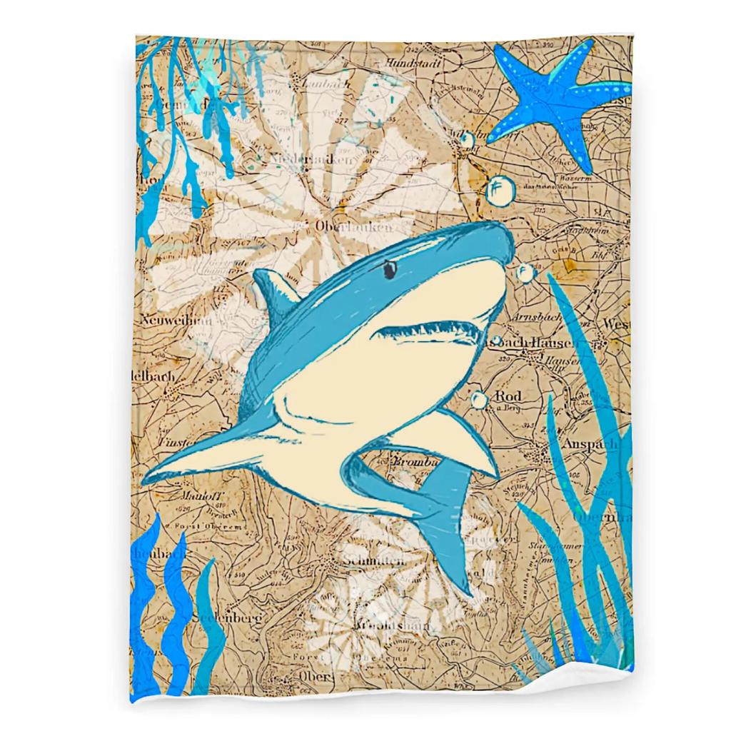 Blanket Shark Blankets Fleece Throw Blanket Ultra Soft Flannel Bed Blanket Warm Fuzzy Plush Blanket 50"X40"