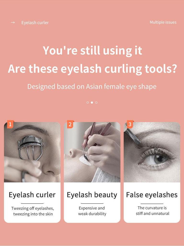 All-in-One Electric Heated Eyelash Curler & Eyeliner Makeup Tool