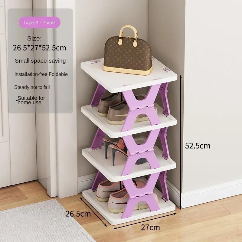 X-shaped Shoe Rack Foldable Simple Shoes Shelf Installation Free Multistorey Storage Racks Simplicity Household Sneakers Shelves