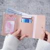 Compact Women's Tri-Fold Wallet: Glossy, Ultra-Thin Card Holder, Coin Purse, and Ticket Clip