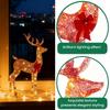 Christmas Deer Decorations Festive 2D Acrylic Ornament Outdoor Lighted Deer Family Decor For Tradition Festival Family Cheer