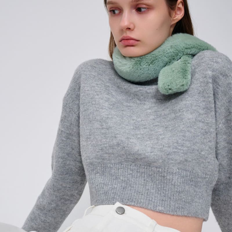 

SIEOR POPPIES muffler_mint mint