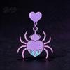 Cool Girl Fashion Jewelry 1 Pair Halloween Theme Acrylic Earrings for Women, Gothic Pink Spider Daily Casual Dangle Drop Earrings, Spooky Holiday