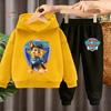Paw Patrol Set 2 Pezzi Felpa con Cappuccio+Pantaloni per Bambini Chase Cosplay Bambino Felpa Pullover Abbigliamento Bambini 4-14A