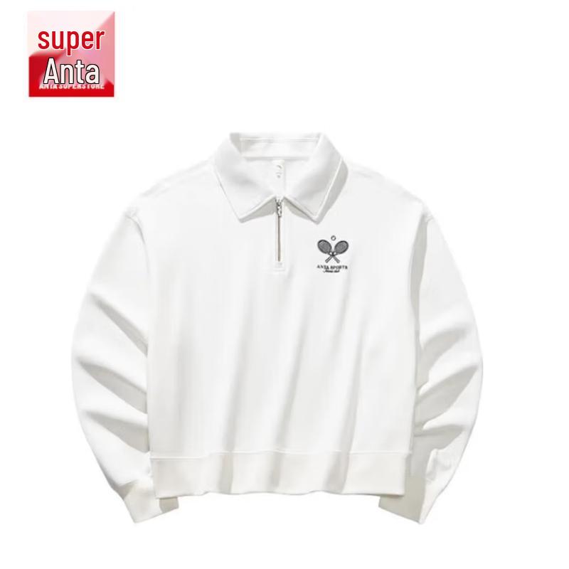 

ANTA Women s Retro Tennis Pullover Sweatshirt M