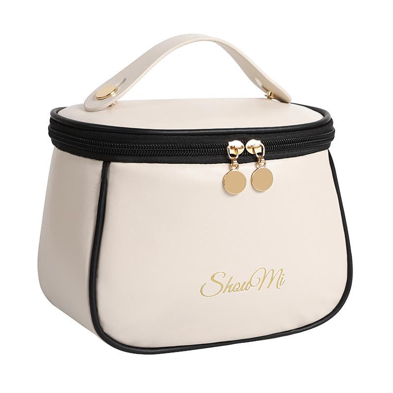 Neues Markendesign PU Make-up Tasche Große Kapazität Make-up Tasche Aufbewahrungstasche Reise-Essential Tragbare Handtasche SM01