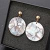 Acrylic Geometric Circular Earrings Popular In Europe and America, Korean Style Trendy, Personalized, Simple Earrings