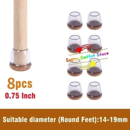 Table Chair Leg Protector Covers Thick Rubber Furniture Pads Floor Protectors Household No Scratches Reduce Noice Feet Caps Tool