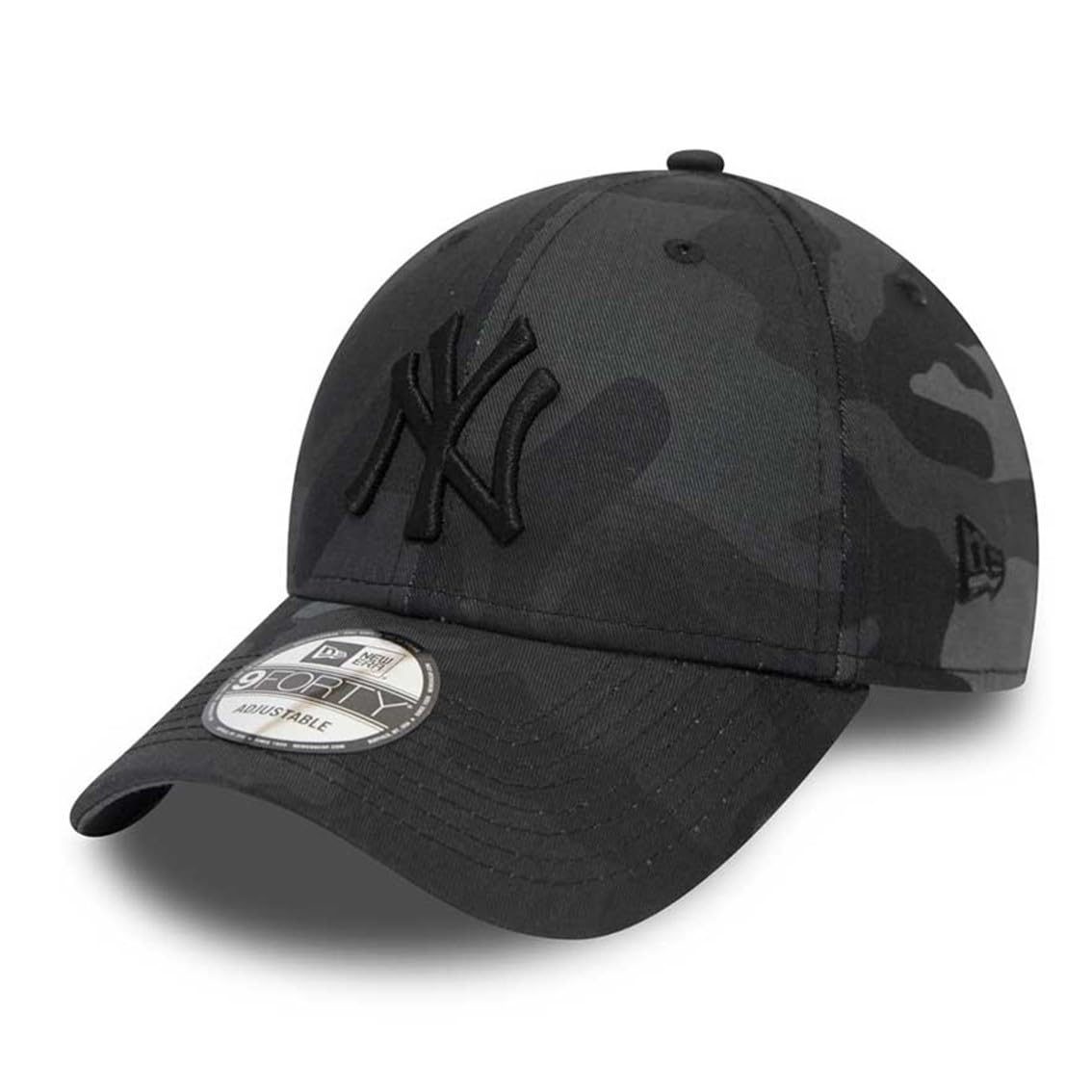 

New Era 940 9FORTY Adjustable One Size Fits NY Cotton Baseball and Cap, All, Cap, Gender-Free, Men s Women s (Black Camo) [Used]