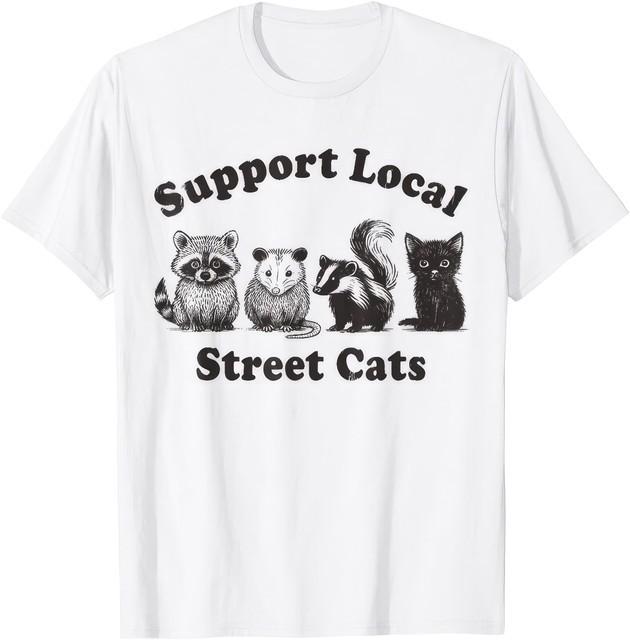 Support Local Street Cats Team Trash Opossum Raccoon Rat T Shirt S