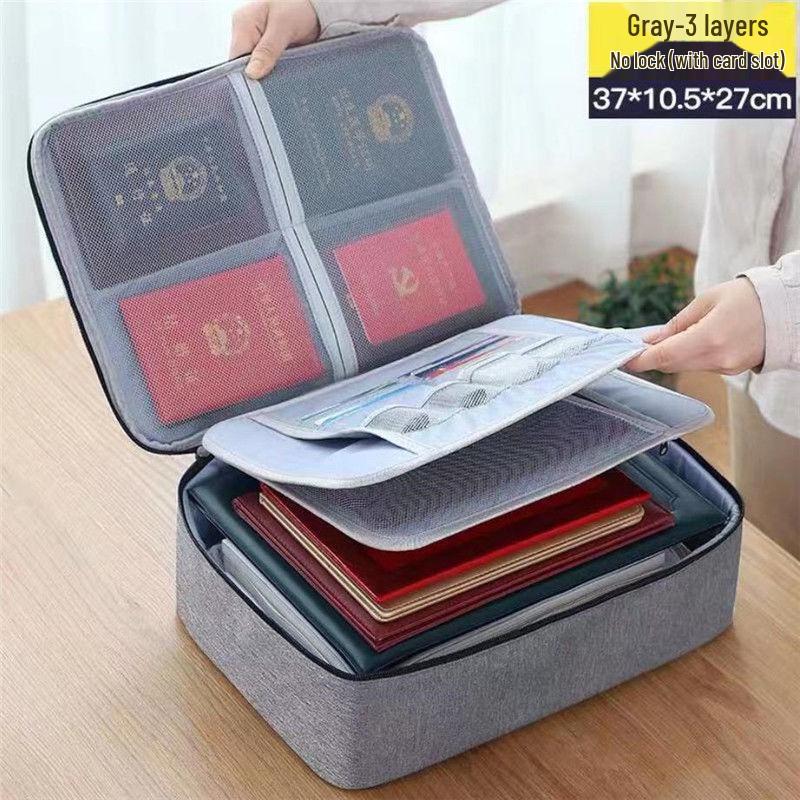 Duża torba do przechowywania dokumentów i paszportów z rejestrem gospodarstwa domowego i organizerem na certyfikaty