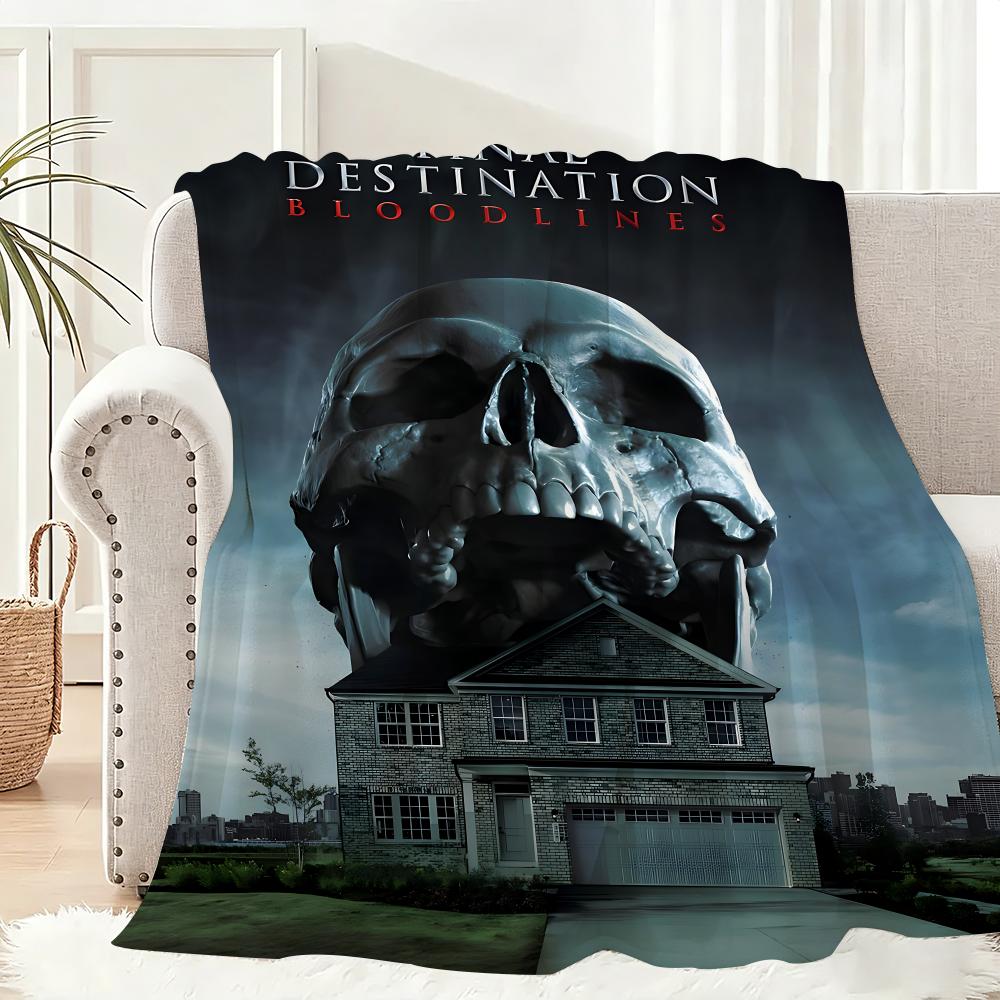 Thriller movie Final Destination Bloodlines Throw Lightweight 240g Flannel Blanket Soft Skin-friendly for Summer Cooling 75x90cm