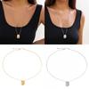 Elegant Comma Teardrop Necklace Pendant Necklace Alloy Texture Comfortable Sweater Chain Suitable for Fashionable Look