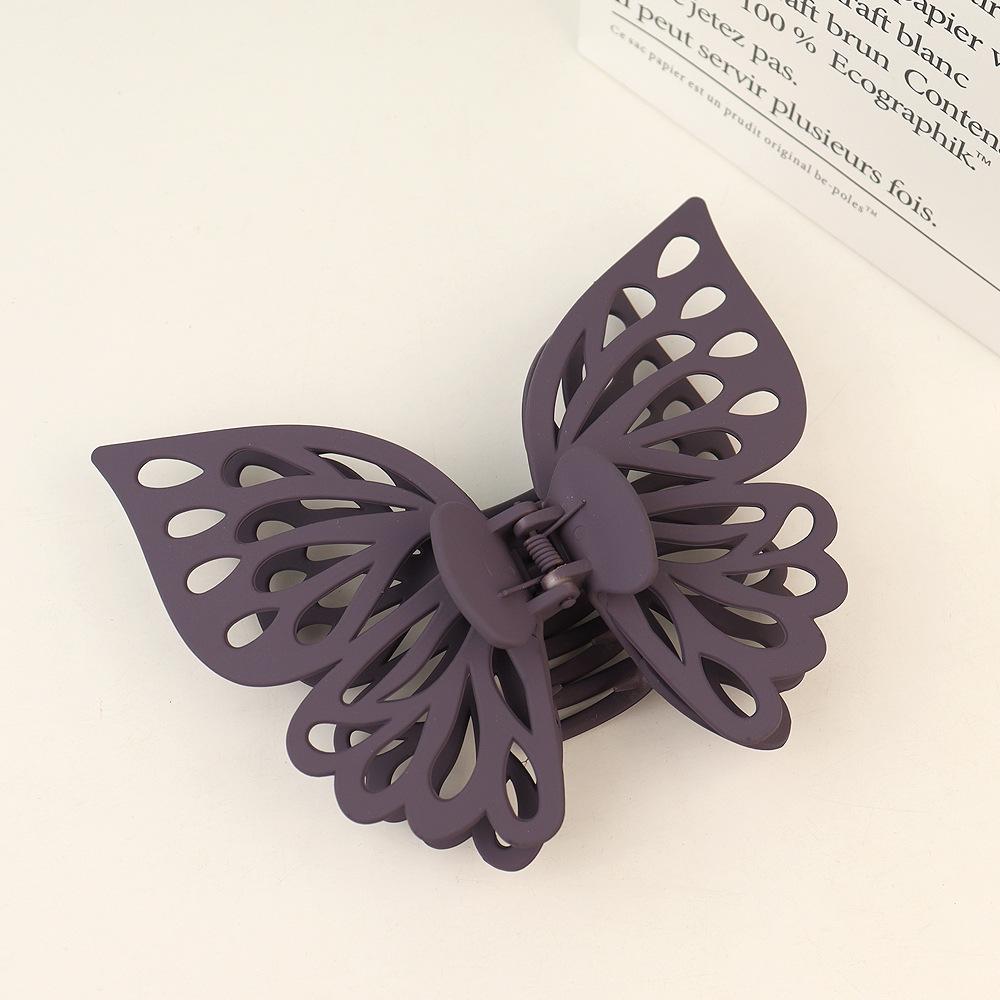 New Butterfly Big Hair Claws Fashion Barrettes Acrylic shining Double Layer Hair Accessories for Girls Claw Clip