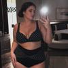 Vintage Style Swimsuit 2Pcs/Set Plus Size Bikini Set, Cross-Chest V-Neck Bra with Built-In Support, Photogenic Beach Outfit High-Waisted Twist
