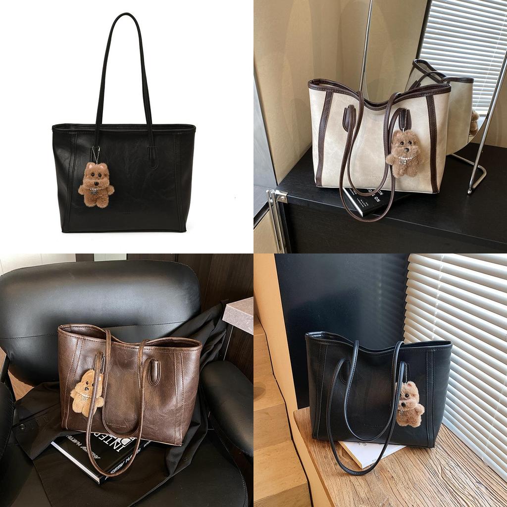 Sac Cabas Minimaliste Tendance Grande Capacité Pour Femmes En Matière PU Pour Un Usage Quotidien