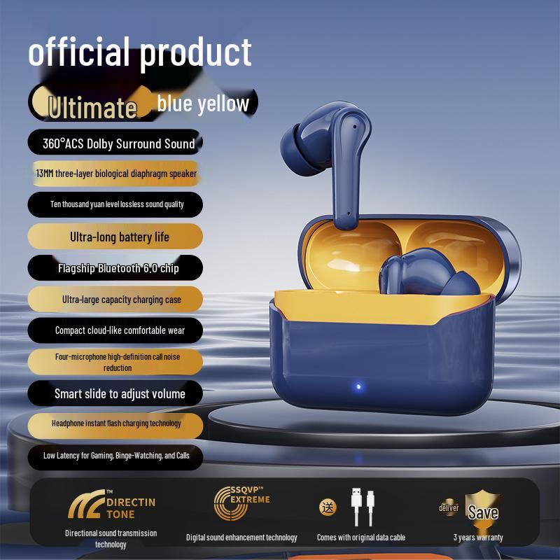 

BT16 True Wireless Bluetooth In-Ear Headphones with Type-C Interface and High-Quality Sound синій
