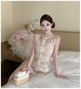 Summer 2026 Elegant Three-Piece Set: Lace Embroidered Top with Straps, High-End Satin Mermaid Skirt.
