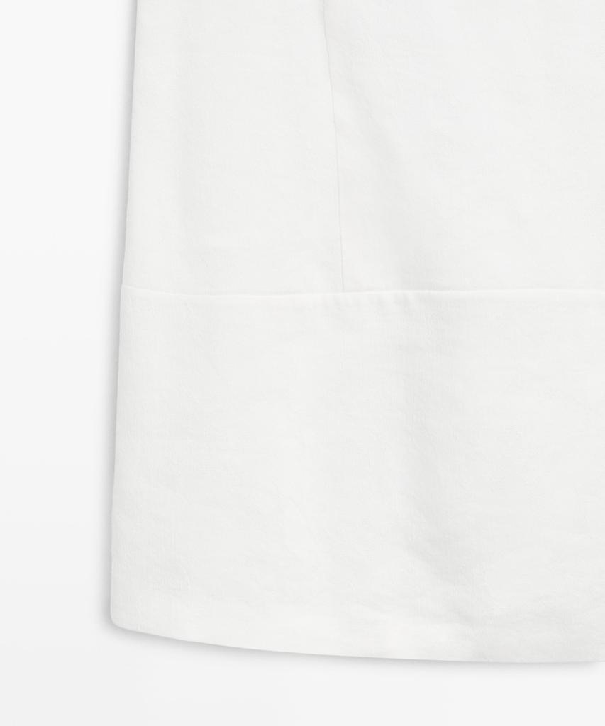 Masimodutti Linen Blend Fluid Short Dress
