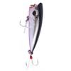 Artificial Fishing Hard Bait Treble Hook Floating Popper Fishing Lures Accessory (Silver+black)