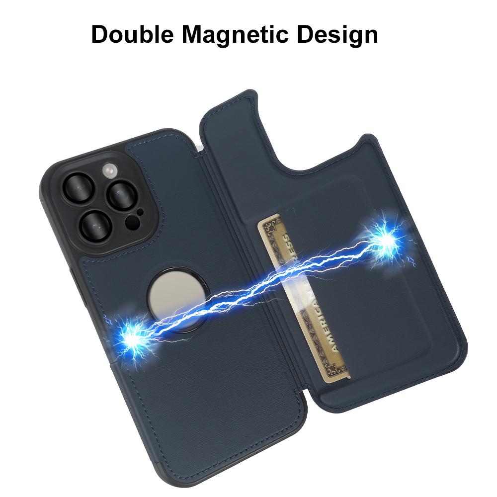 Für iPhone 14 Pro Max Magnetische Hülle RCS Umweltfreundliche Klapphülle mit Ständer RFID-Blockierung