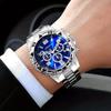 High Quality Stainless Steel Watchband Men Wristwatch Luxury Casual Quartz Watch Large Dial Business Watch