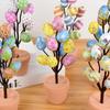 Simulated Eggs Tree Branch Colorful Egg Tree Flowerpot Easter Egg Bonsai  Easter Decoration