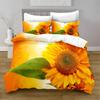Sunflower Duvet Cover Set Yellow Flowers Lush Sunflowers In The Field Bedding Set Microfiber Botanical Floral Print Quilt Cover
