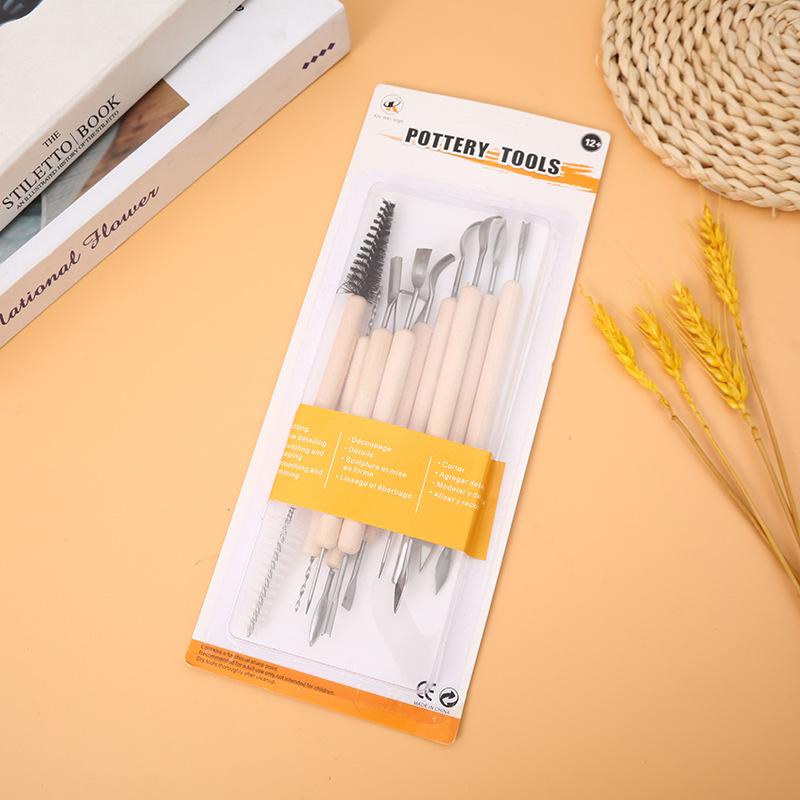 

Набор из 11 инструментов для керамики и глиняной скульптуры: Резьбовые ножи и инструменты для моделирования для керамики, масла, полимерной и самодельной глины 11-Piece Clay Tool Set