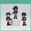 High Quality Attack On Titan Figurines Set With Mikasa Eren And Levi Character Models