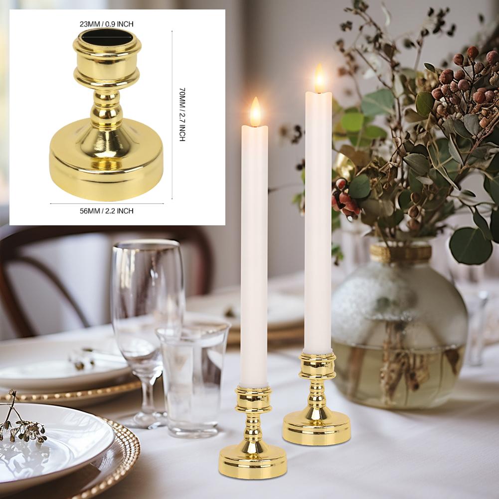 Vintage Candle Holders for Candlestick Set of 6 Rustic Taper Stick for Retro Victorian Antique Dinner Table Christmas Wedding