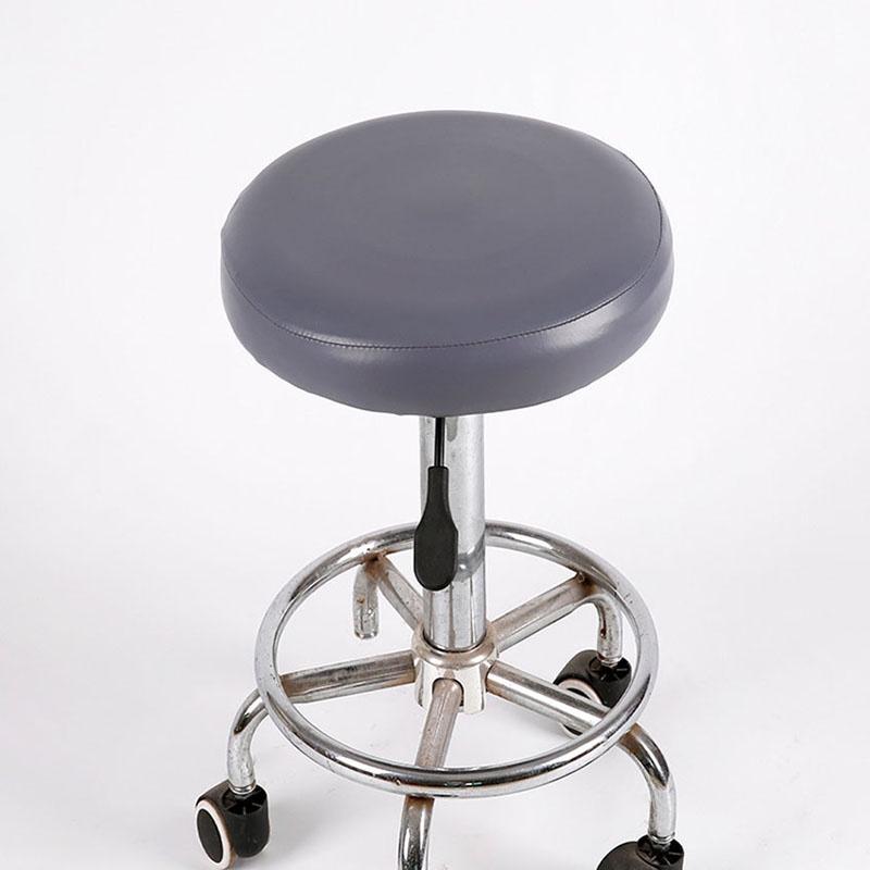 Cover Stool Bar Chic Round Chair Covering Seat Slipcover Leather 1pc