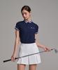 DOWNBLOW Women'S Sports Golf Wear Navy Collared Short Sleeve T-Shirt 2505-2502W